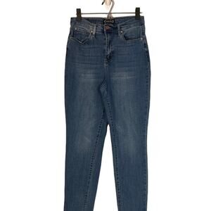 Nanette Lepore Blue Jolie High Waisted Taper Classic Denim Jeans Women Sz 8